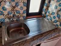 Lava-louças de Bancada em Inox 80x60 cm com Torneira Misturadora