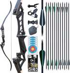 Łuk klasyczny DD&Qarchery 57" 40LBS prawa ręka + zestaw strzał tarcze