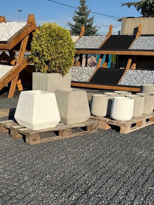 Donica betonowa Axis śnieżnobiała Ogrodowa niemalowana 47x44 1 szt