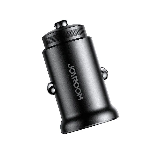 Mini ładowarka samochodowa Joyroom JR-CCN05/30W USB-A USB-C - czarna