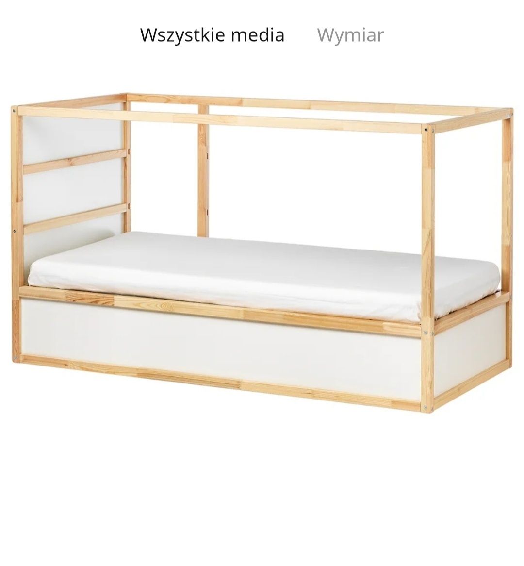 Łóżko Kura Ikea z materacem