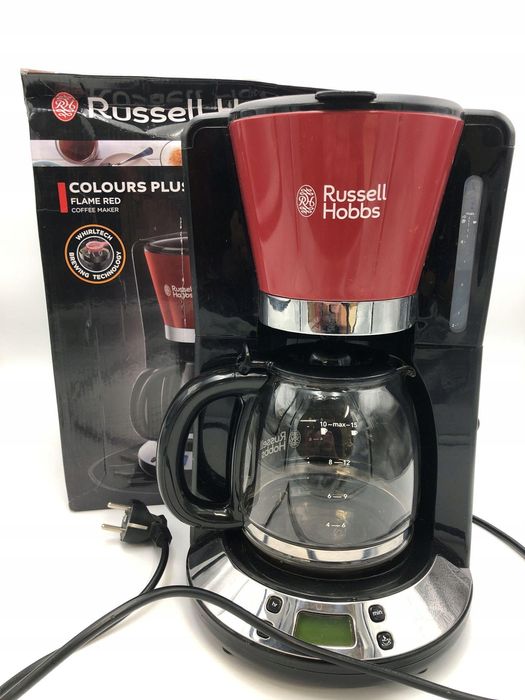 Ekspres do kawy Russell Hobbs Timer 10 filiżanek 1100W czerwony