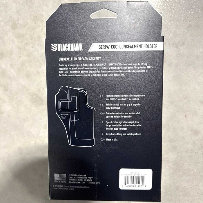 Coldre compatível com Glock 19/19X/44/45 Gen3-5 e G 23/32 Gen3-4.