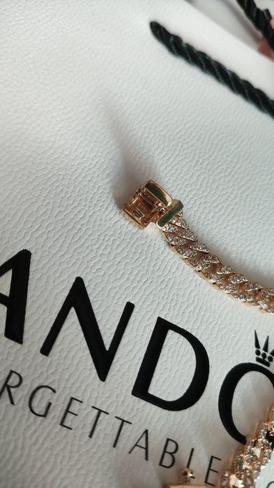 Пандора s925 ale Pandora браслет Паве кубинське плетіння