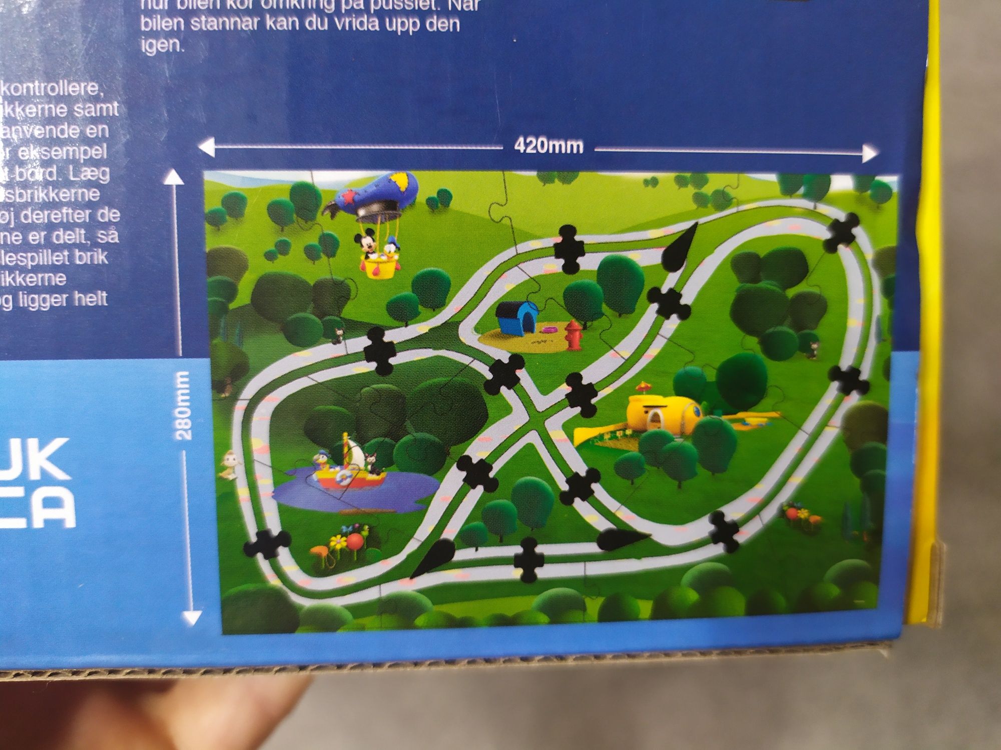 Jak nowe Puzzle Myszka Mickey tor wyścigowy nakręcane autko