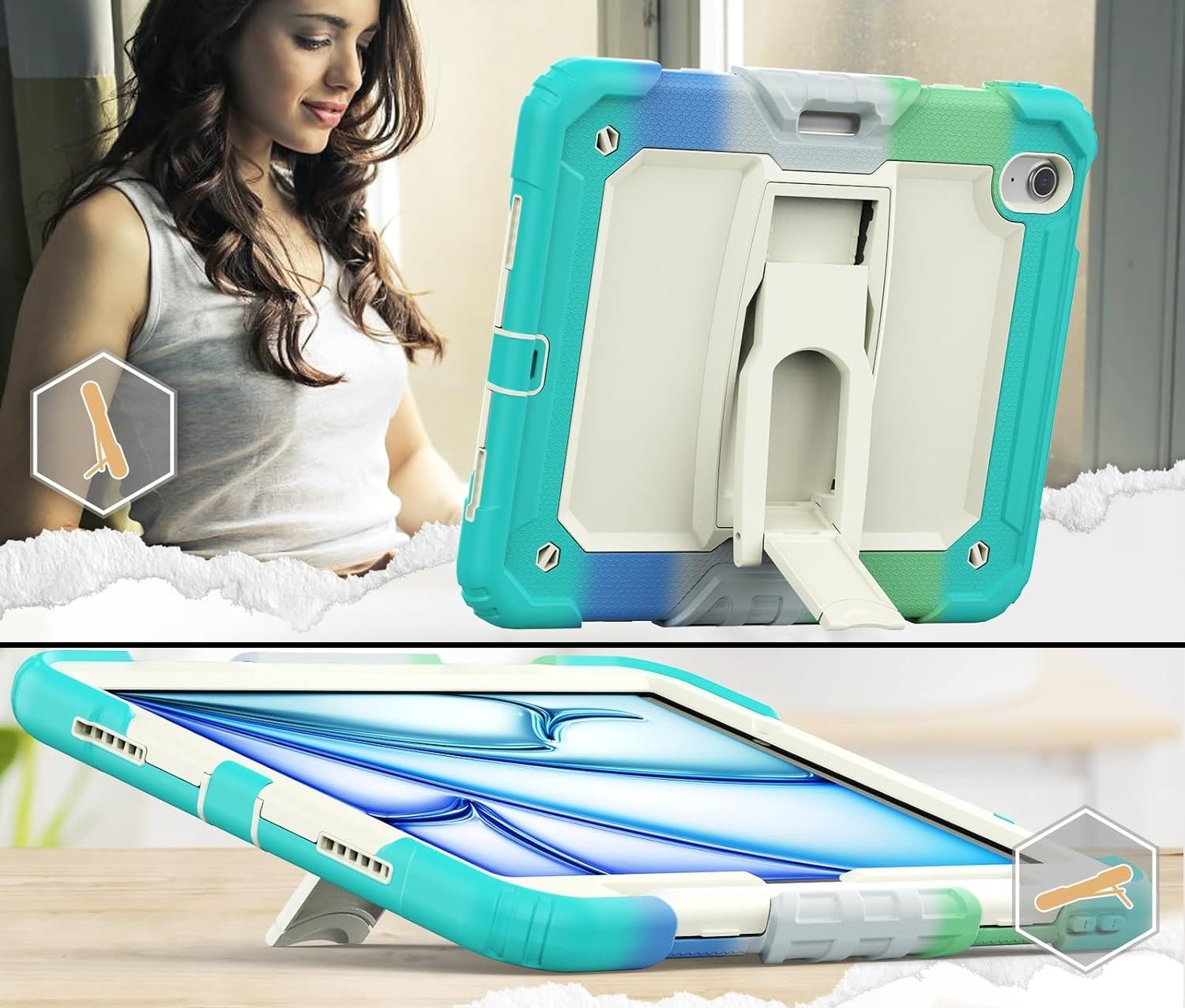 Etui do iPad Mini 6 8,3” z Podstawką i Miejscem na Rysik Zielone