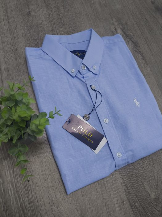 Nowa koszula męska Polo Ralph Lauren błękitna Classic Fit rozmiar M