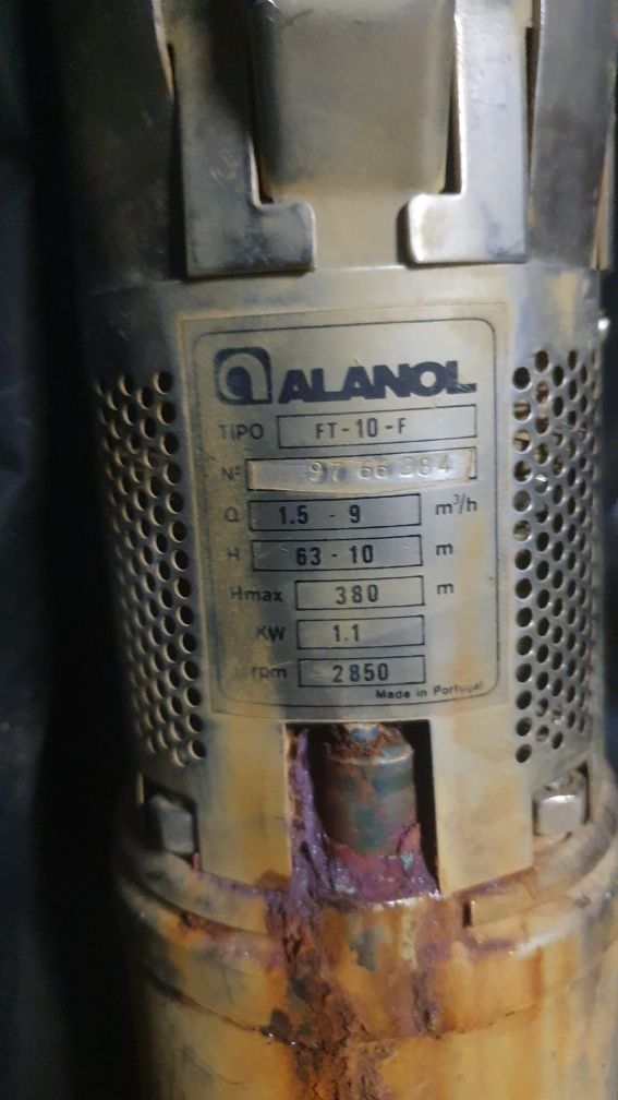 Electrobomba Trifásica poço ou furo Alanol FT-10-F