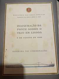 Programa da Inauguracão da Ponte sobre o Tejo 1966
