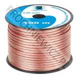 Kabel głośnikowy przezroczysty CCA 2x4mm² 100m