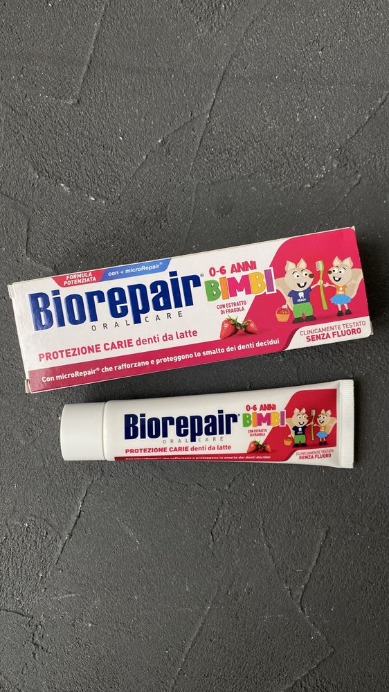 Biorepair Junior 6/12 - зубна паста/ Biorepair kids 0/6 - зубна паста