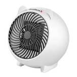 Termowentylator stojący biurkowy biały 500W 16x13cm
