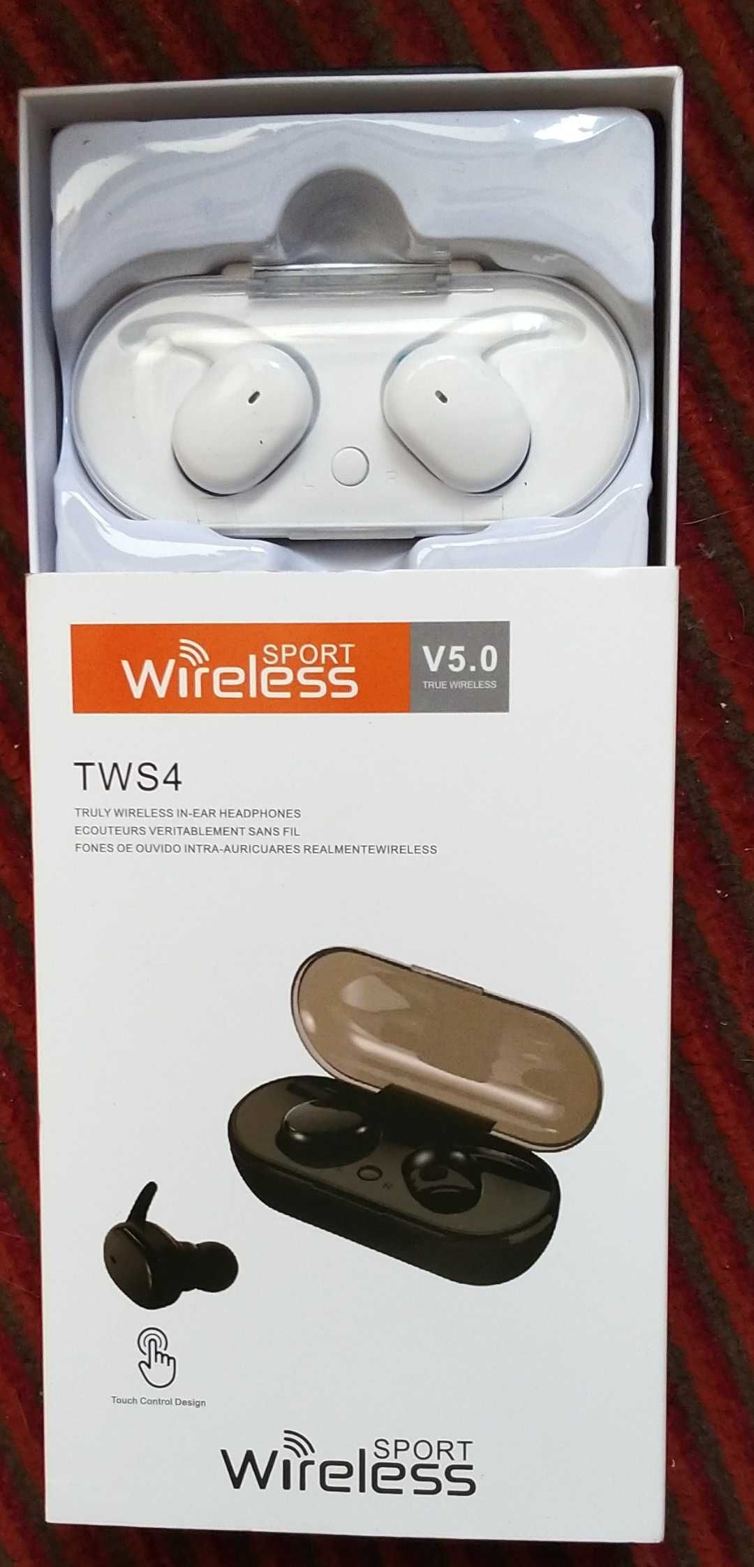 TWS4 Wireless безпровідні навушники 5.0 ,Type-c блютуз нові білі чорні