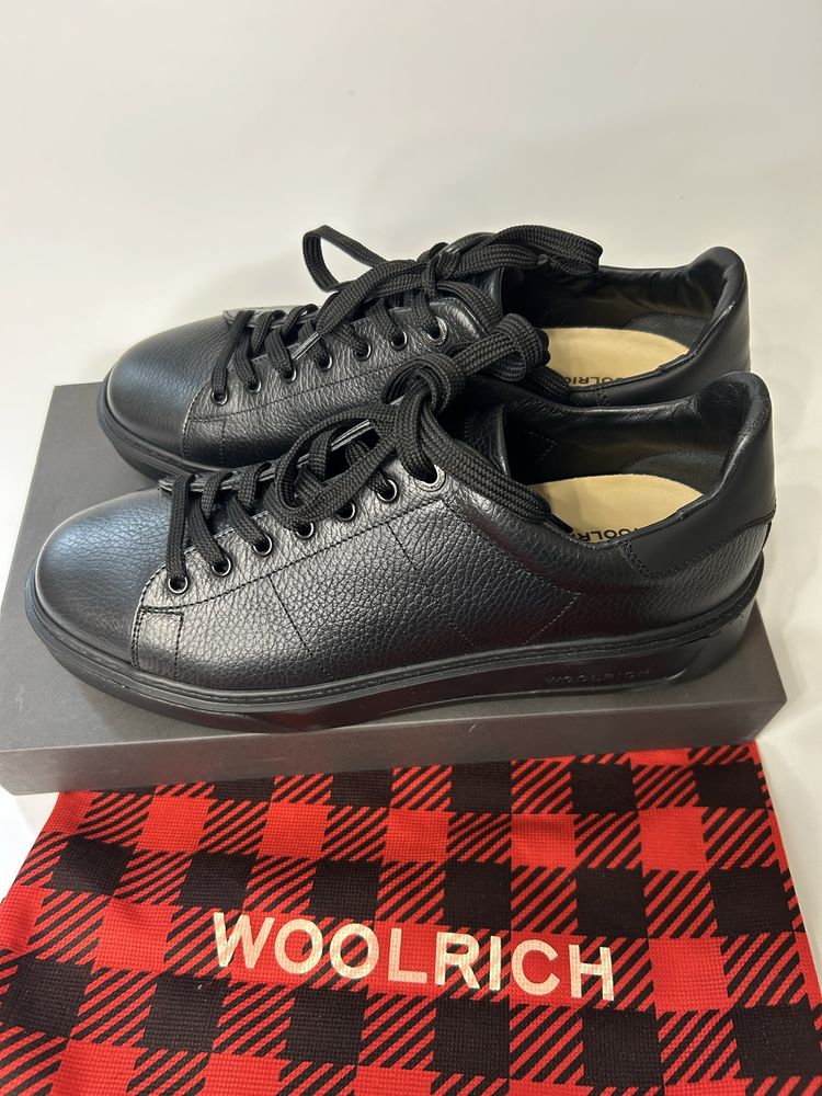Woolrich оригінал, чорні шкіряні кеди, кросівки