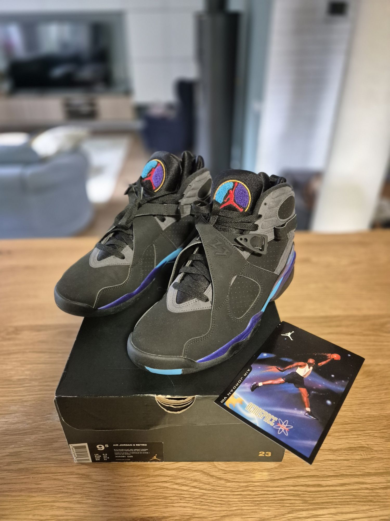 Air Jordan 8 Retro Aqua (2015), r.43, DS.