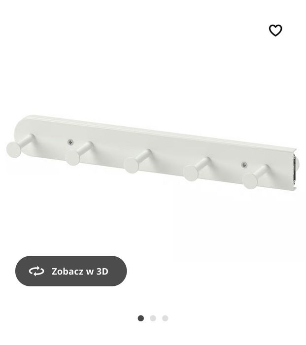 Ikea KOMPLEMENT багатофункціональна висувна вішалка біла гачки pax шаф