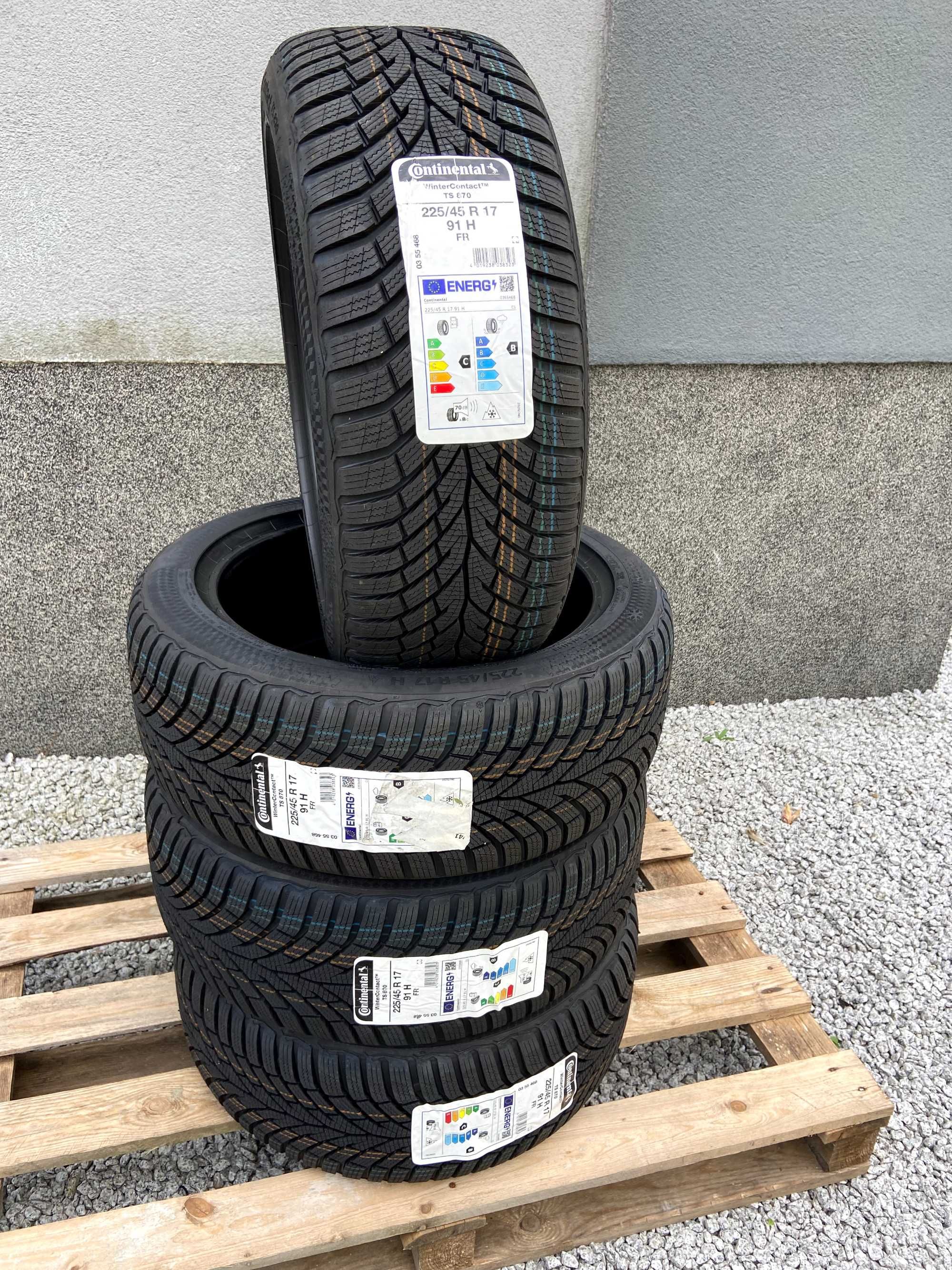 2x 225/45R17 Continental Winter TS870 Rant 2022r