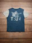 True Religion Blue Tshirt koszulka z krótkim rękawem niebieska szara