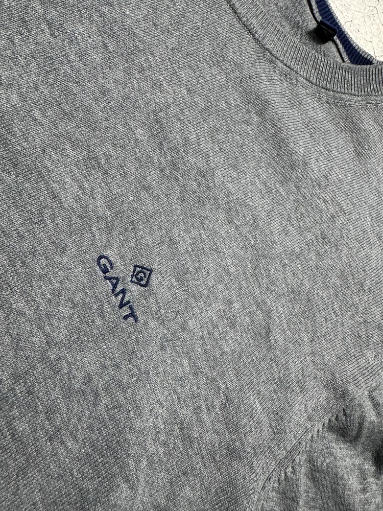 Мужская Кофта Свитер Gant Оригинал 2XL-3XL Серый