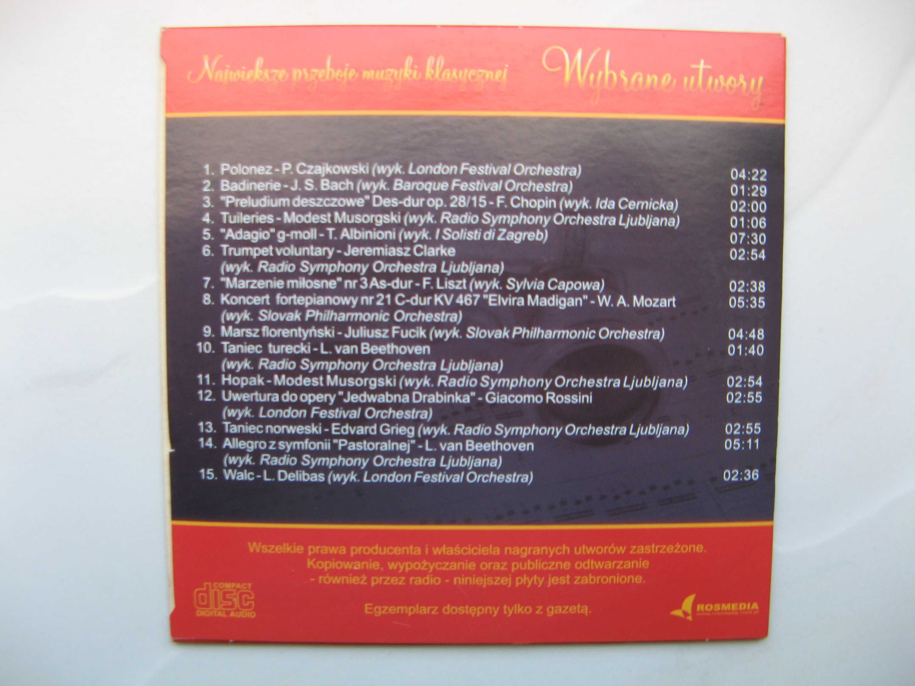 Największe przeboje muzyki klasycznej - 8 płyt CD