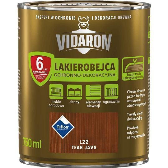 VIDARON Lakierobejca 0,75L TEAK JAVA L22