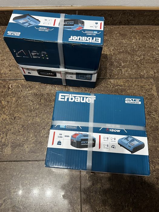Zestaw baterii Erbauer 5Ah z ładowarka