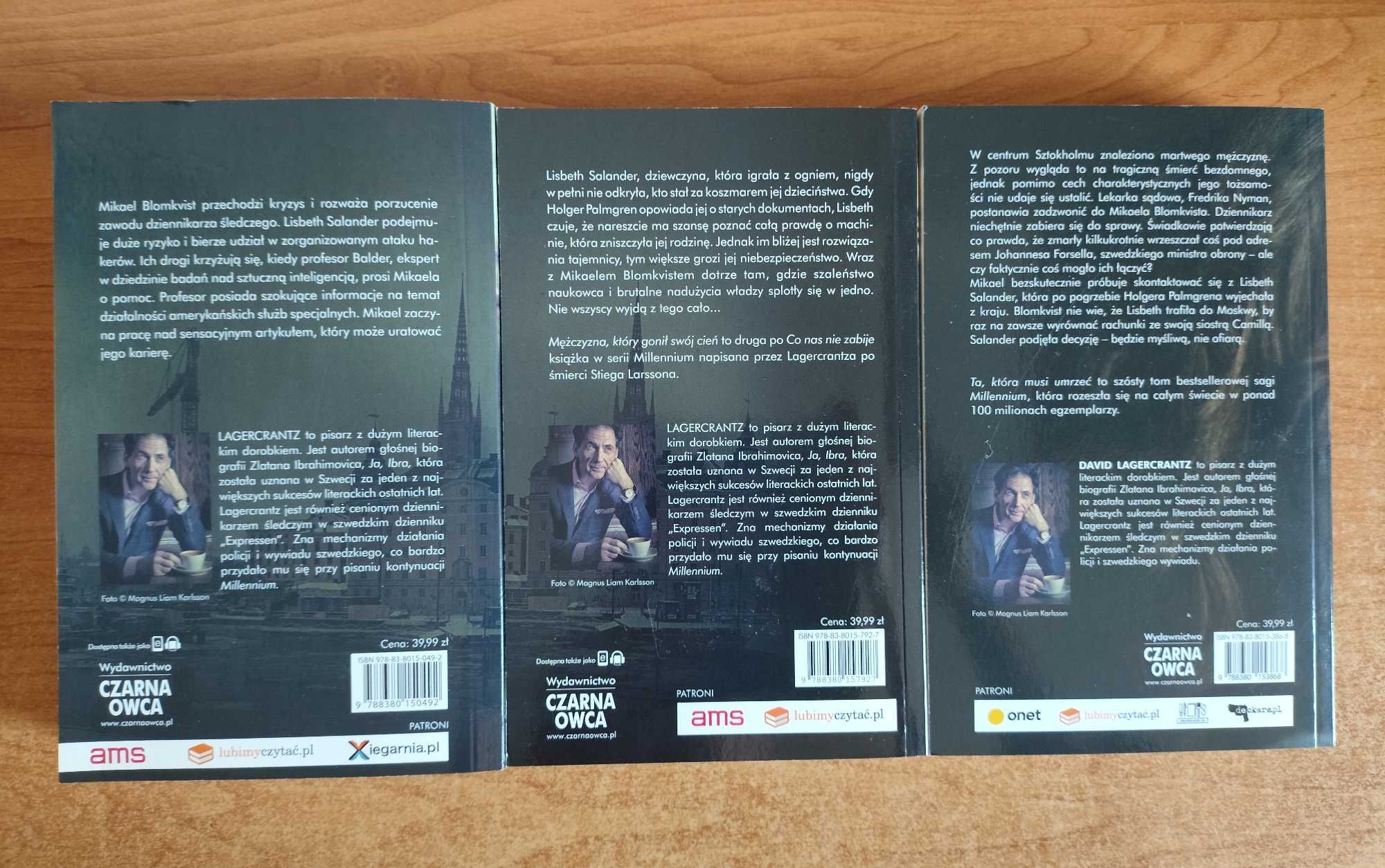 David Lagercrantz - książki z cyklu Millennium: tom 4, 5 i 6