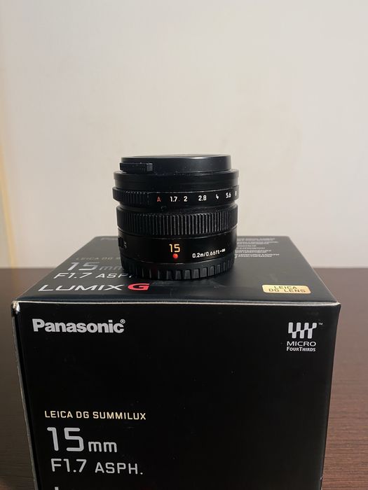 Обʼєктив lumix 15mm. F 1.7