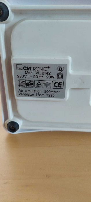 Praktyczny, Kompaktowy wentylator biurkowy / wiatrak Clatronic VL 2142