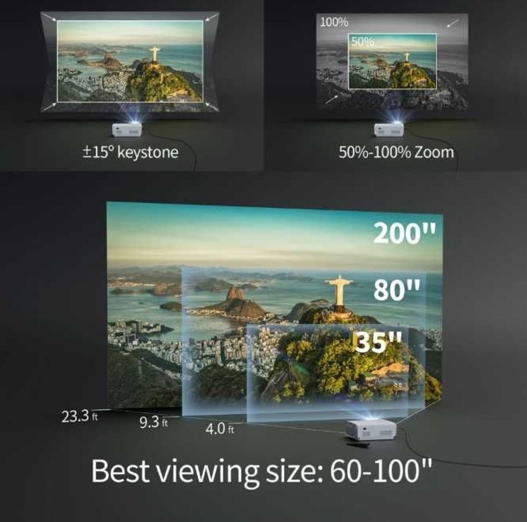 Projektor WeWatch S1 Android / 200 cal Full HD 1080p 360 ANSI lumenów