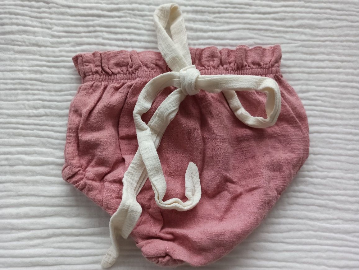 Bloomersy spodenki handmade koronka kokardka sesja noworodkowa