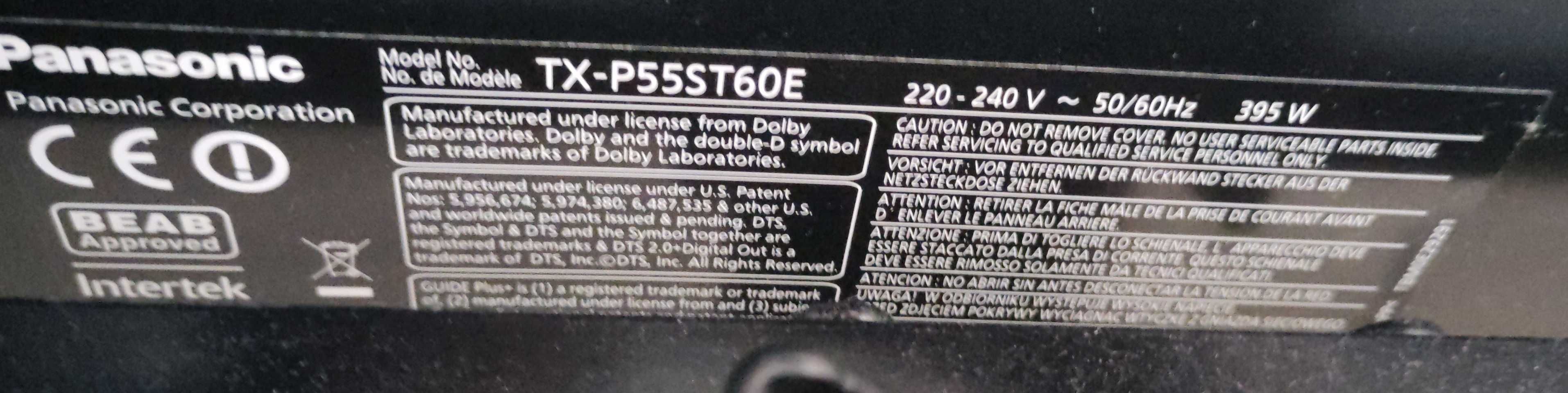 Telewizor Panasonic TX-P55ST60E - 55 cali