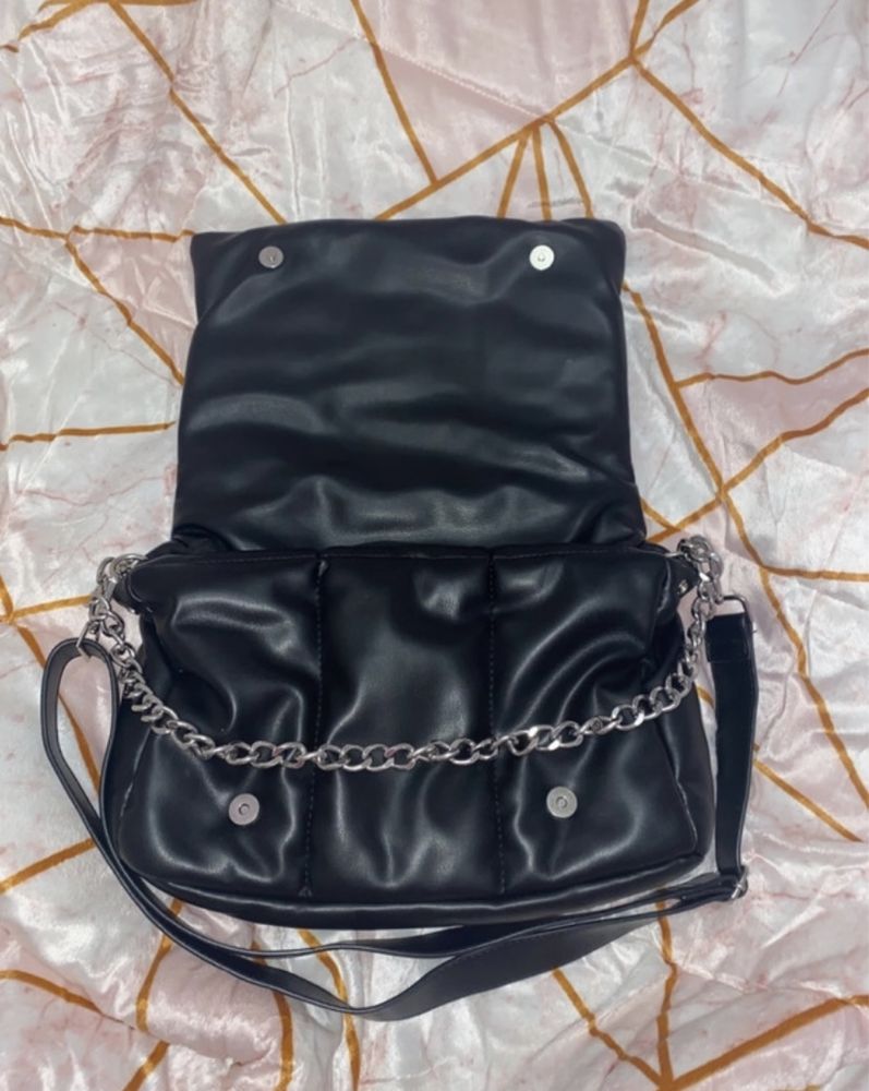 Bolsa couro preto