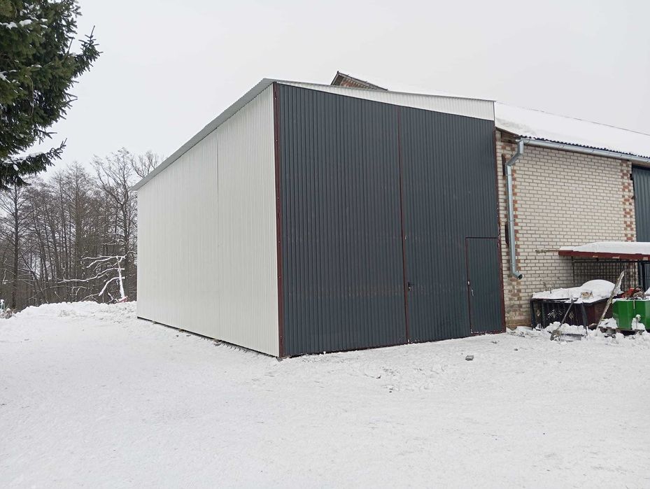 Wysoki GARAŻ BLASZANY  - Wiata , Hala , Magazyn Blaszany - GRZYWSTAL