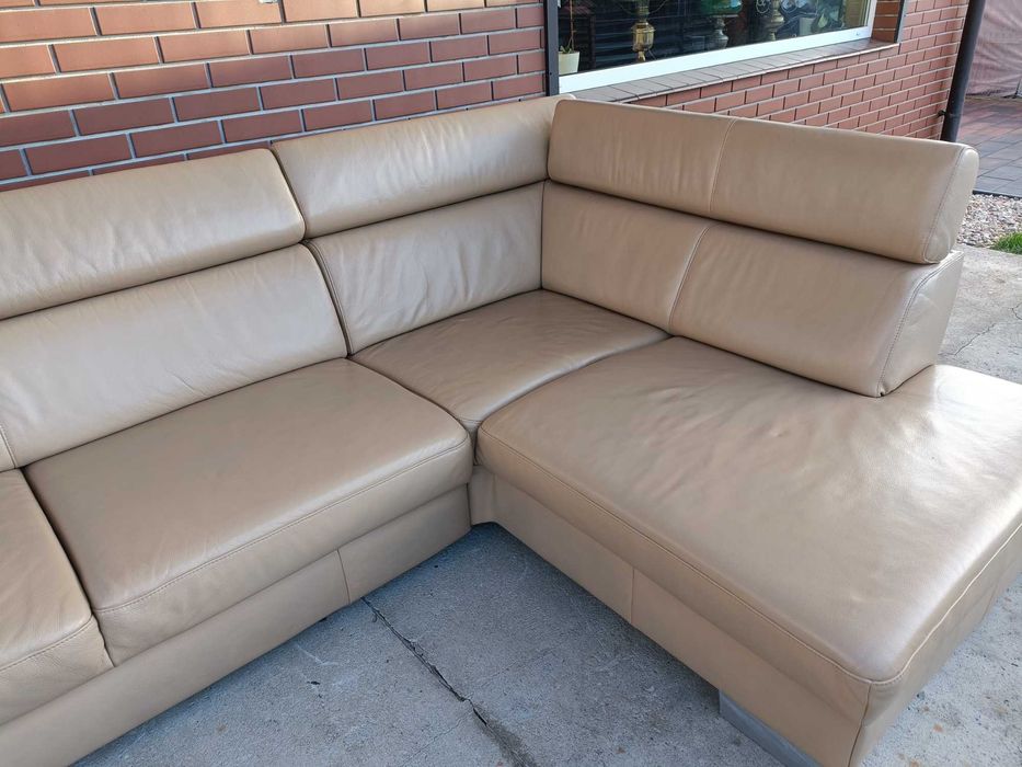 Sprzedam narożnik ze skory -Skóra -skórzany –skórzana -skórzane