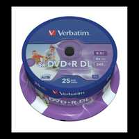 Verbatim DVD+R DL 8.5GB 8x Printable Spindle Pack 25