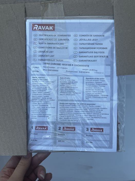 Wanna narożna prawa RAVAK