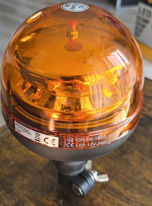 Lampa błyskowa LED, 3 Funkcje, 12V (DC), 24V (DC) Mocowana na trzpień