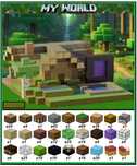 Klocki magnetyczne Minecraft GIGANTYCZNY ZESTAW 400szt i 8 figurek !!!