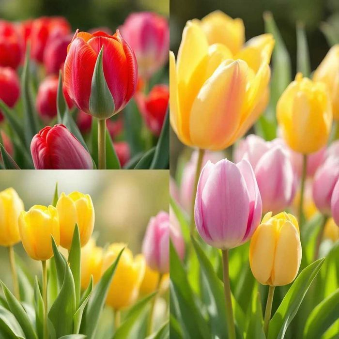 TULIPANY XL Mix Cebulki TULIPANÓW Tulipan DUŻE Kwiaty Zestaw 50 szt