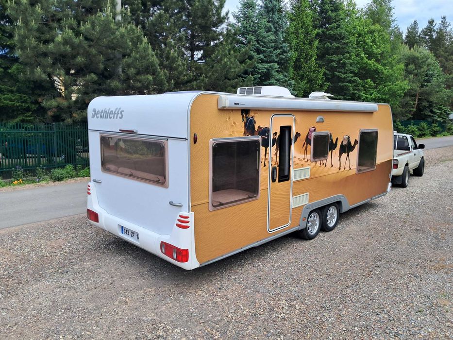 dethleffs  beduin  2 osiowa duża przyczepa  zamiana
