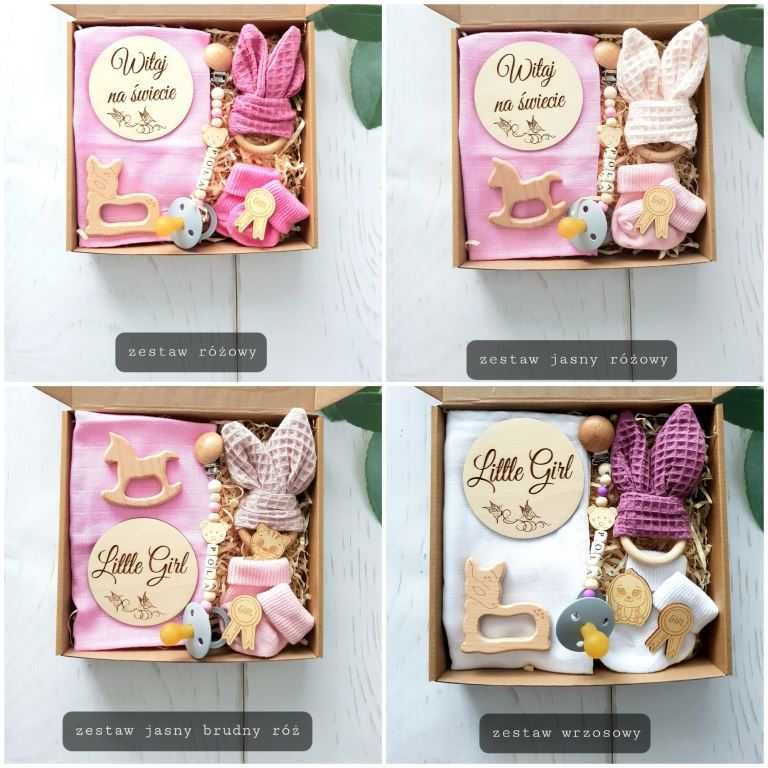 Prezent dla niemowlaka Gift Box Baby wafel zawieszka