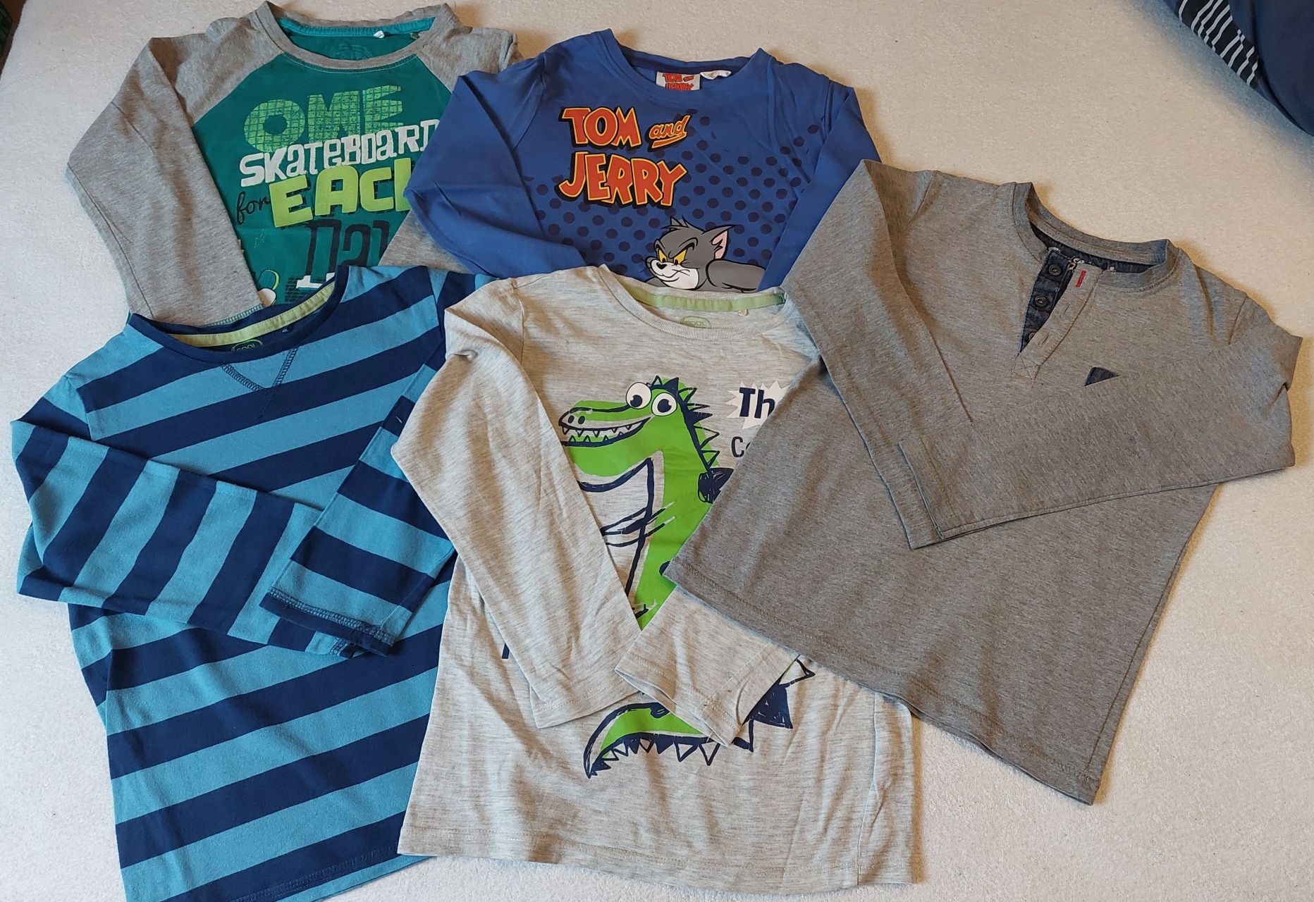 Koszulki bluzki długi rękaw Cool Club 5-10-15 Disney 5 sztuk r.110/116