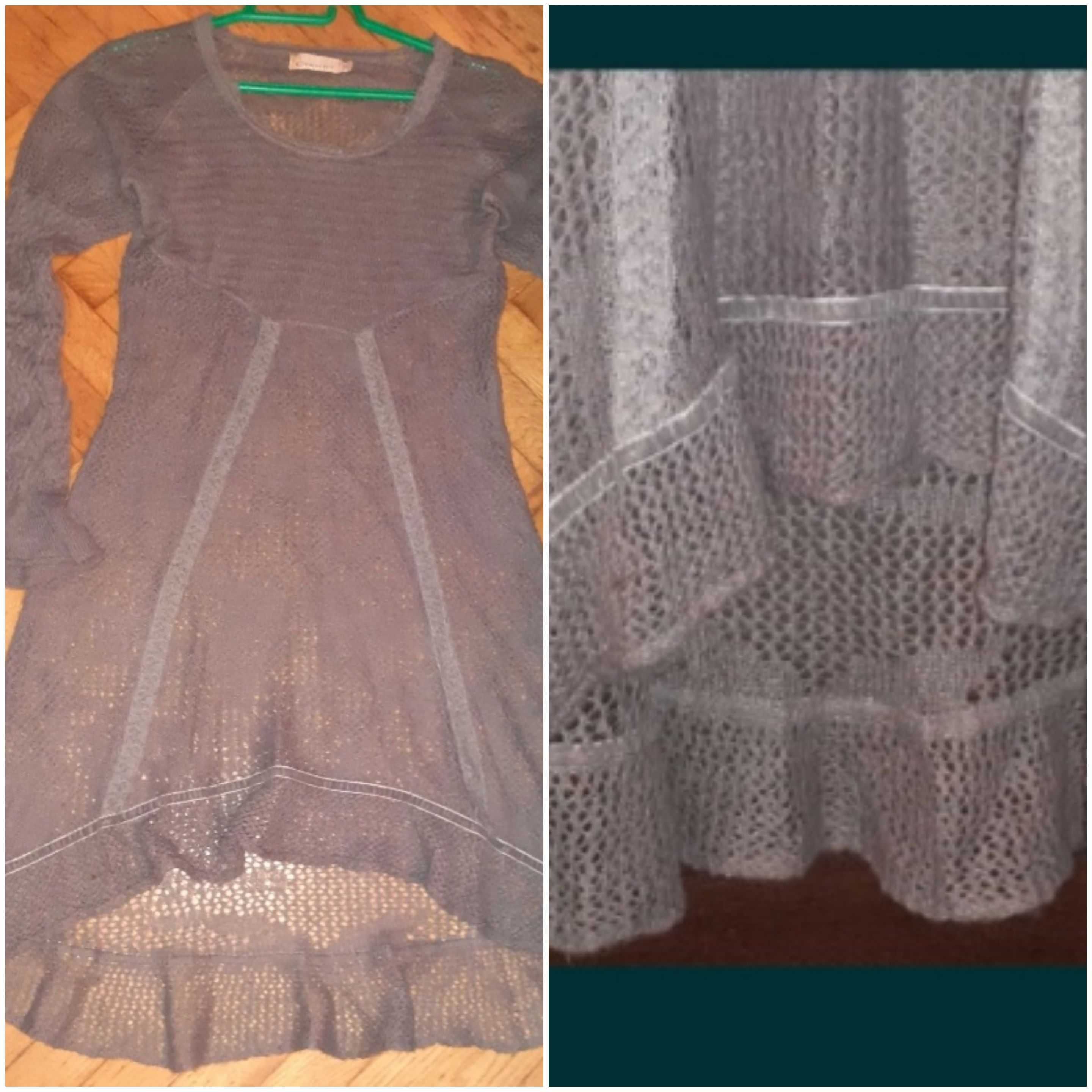 Sukienka jesienna ażurowa w stylu boho