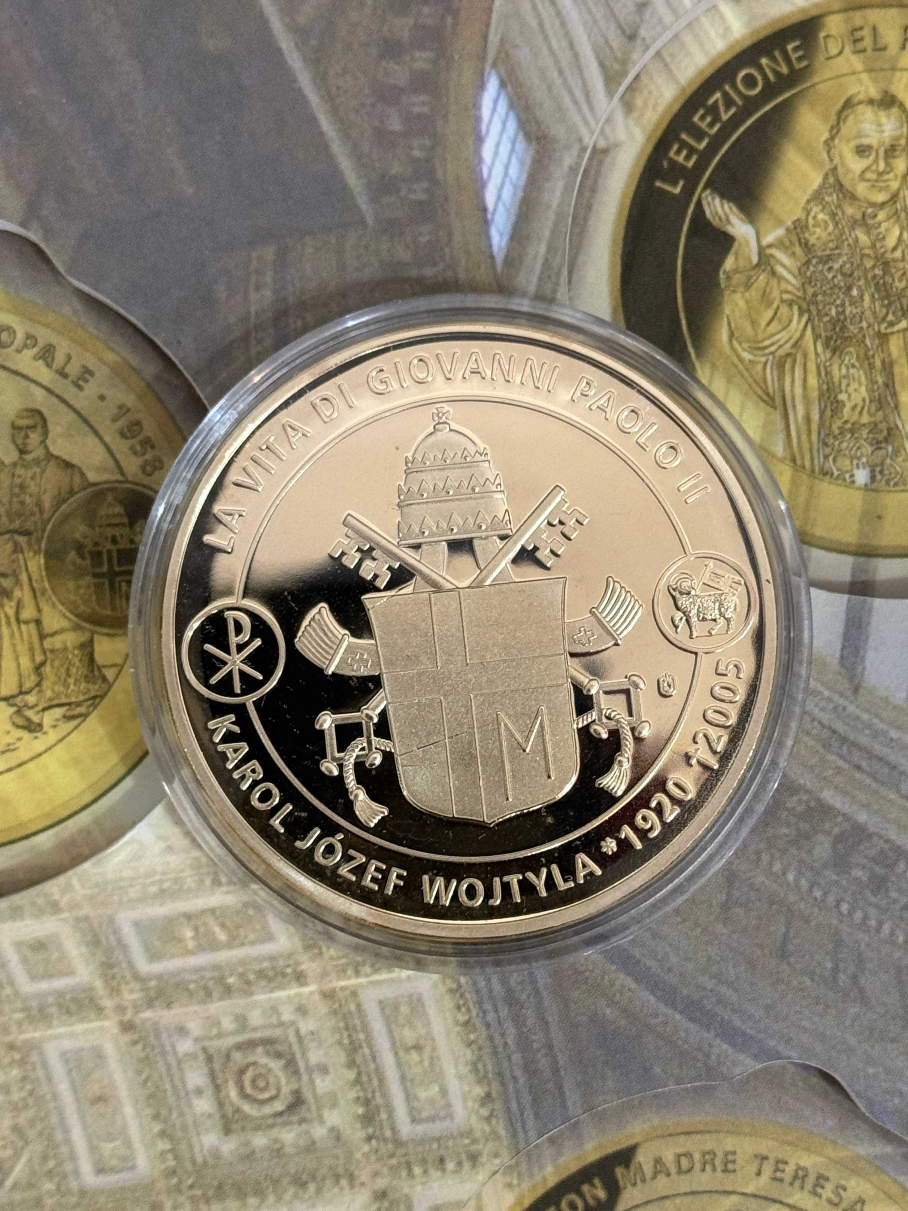 Moneta Medal Jan Paweł II, Wybór papieża 2010 r. platerowana złotem