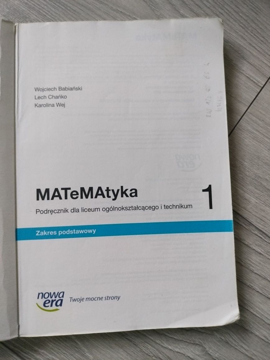 Matematyka  klasa 1 Nowa Era