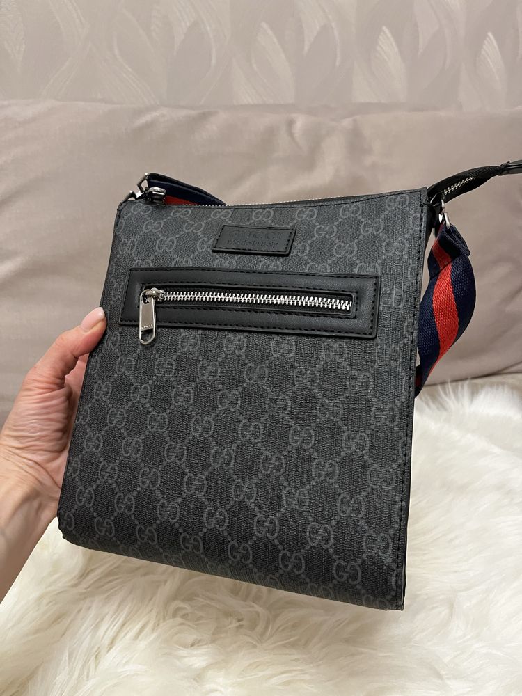 Сумка барсетка серез плече гучі гучи Gucci чоловіча
