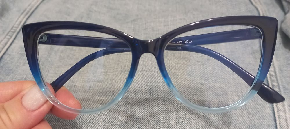 Okulary damskie zerówki, etui na okulary I ściereczka z mikrofibry