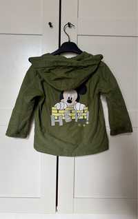 Kurtka parka plaszczyk khaki disney mickey Zara 104