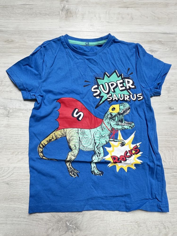 Koszulka, t-shirt, DINOZAURY, cały zestaw, rozm.128